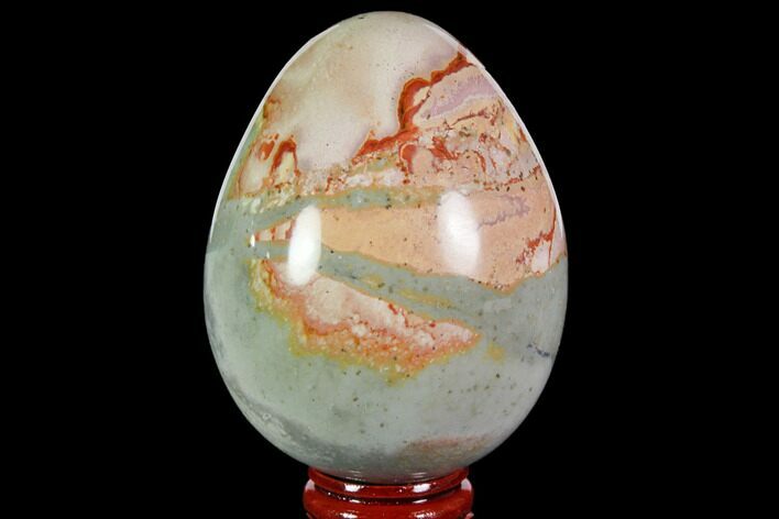 Polished Polychrome Jasper Egg - Madagascar #118655